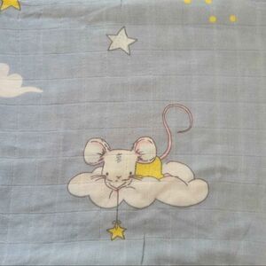 New Sleepy Mice Mouse Bamboo Muslin Baby Swaddle Blanket
